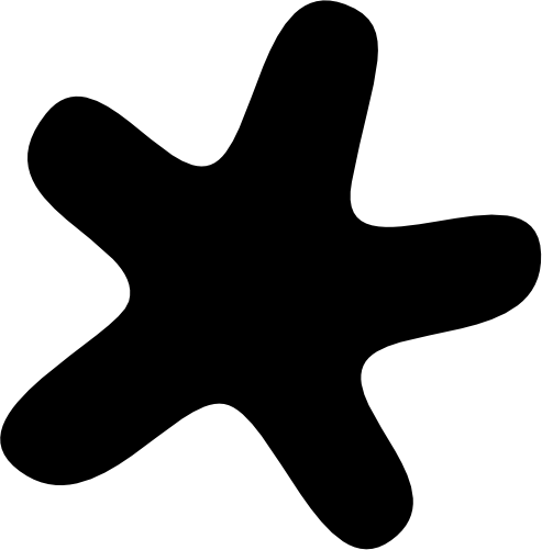 (s071-H) Starfish Sea Star Silhouette