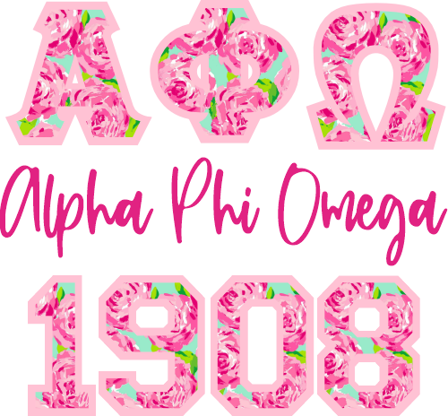 (s072-E) Greek Monogram Sorority Fraternity Letters School Name Year Custom