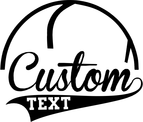 (076-04-1A) Tennis Custom Text Iron-On Transfer