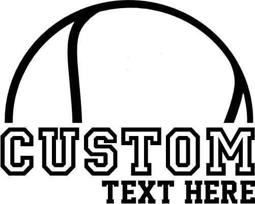 (076-04-1C) Tennis Ball Custom Text Iron-On Transfer