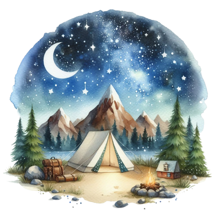 (077-02-3A) Tent Landscape