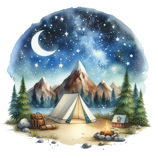 (077-02-3A) Tent Landscape