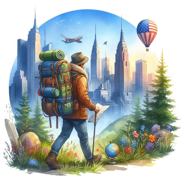 (077-02-3F) Hiking Landscape