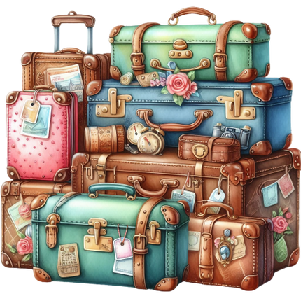 (077-02-2I) Suitcases