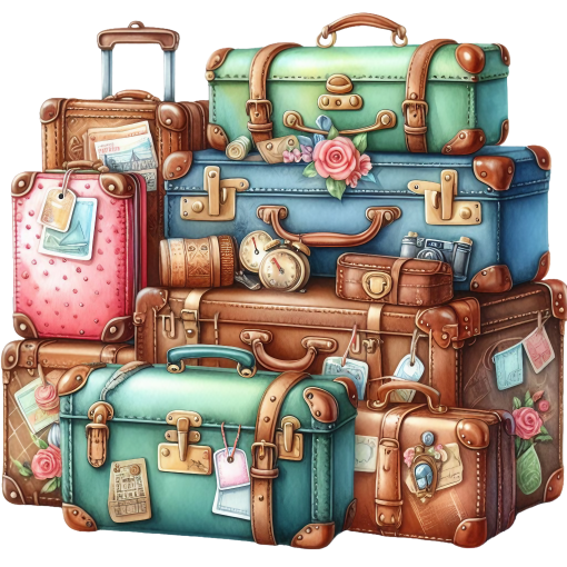 (077-02-2I) Suitcases