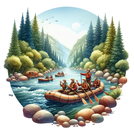 (077-02-3I) Rafting Landscape