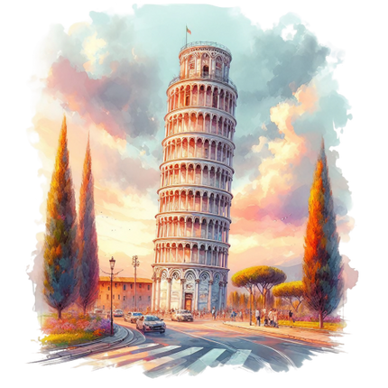 (077-02-3J) Leaning Tower of Pisa