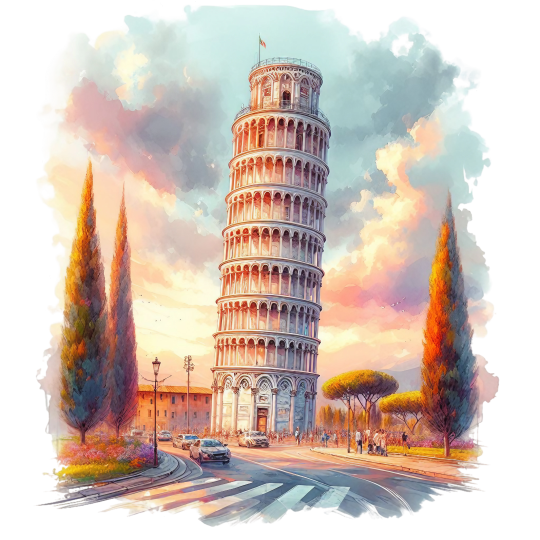 (077-02-3J) Leaning Tower of Pisa