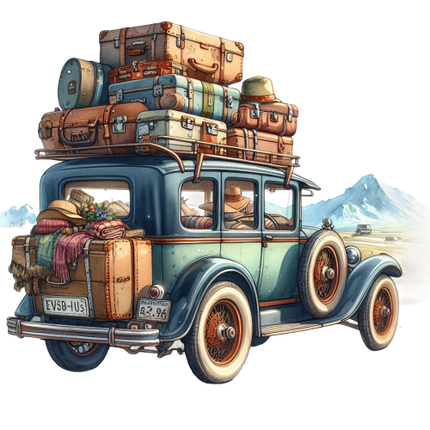 (077-02-1K) Vintage Car