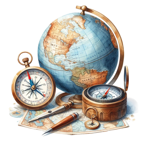 (077-02-1S) Globe, Compass