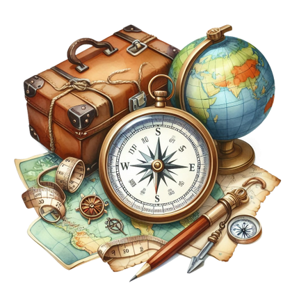 (077-02-1U) Globe, Compass
