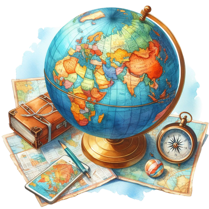 (077-02-1V) Globe, Compass