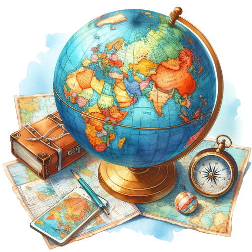 (077-02-1V) Globe, Compass