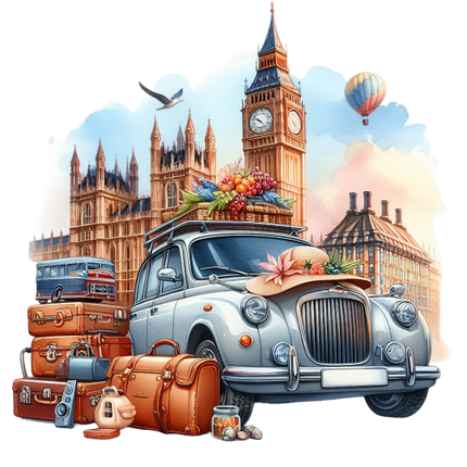 (077-02-3W) London Travel Landscape