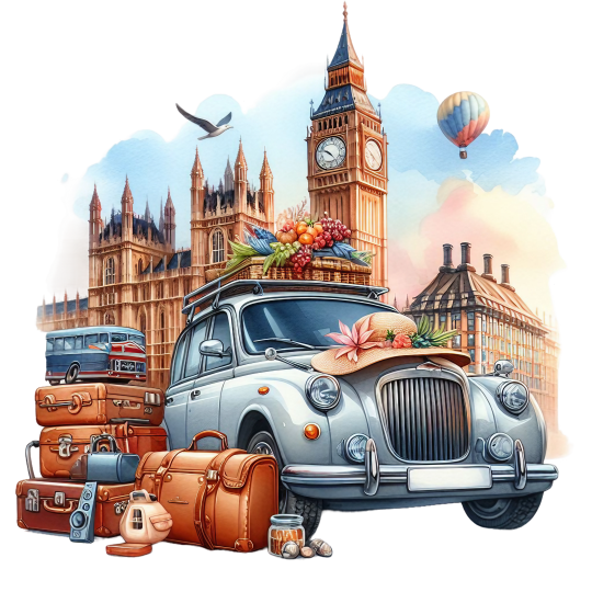 (077-02-3W) London Travel Landscape