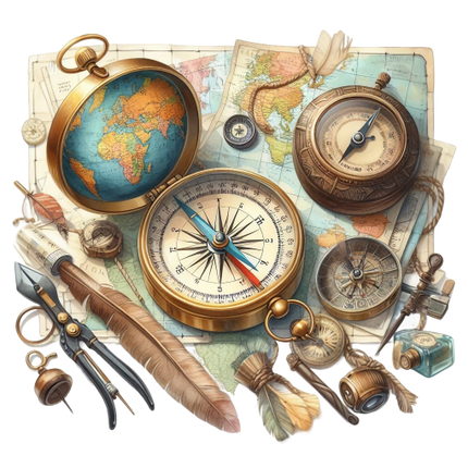 (077-02-1X) Globe, Compass