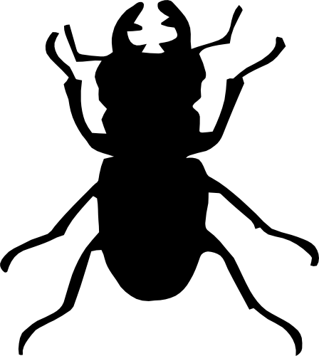 (s007-1-B) Beetle Silhouette