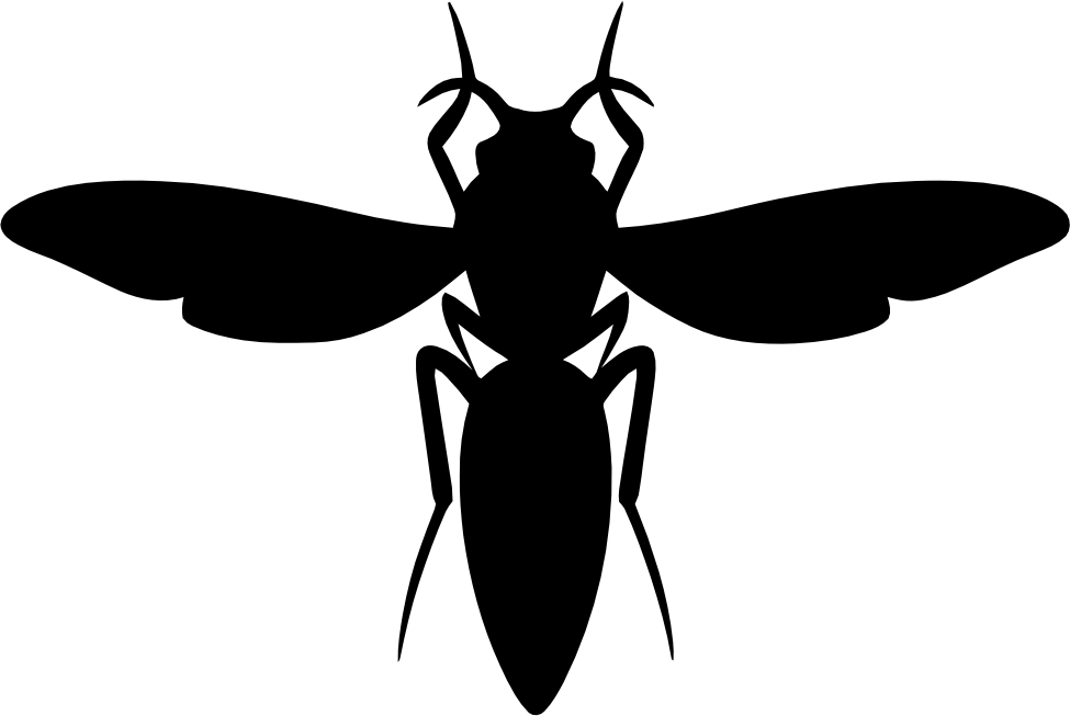 (s007-1-C) Wasp Hornet Silhouette
