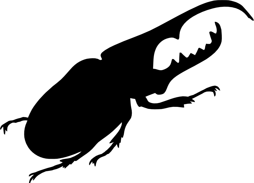 (s007-1-D) Beetle Silhouette