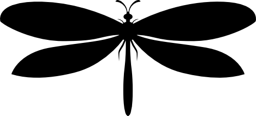 (s007-1-G) Dragonfly Silhouette