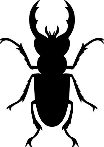 (s007-1-I) Beetle Silhouette