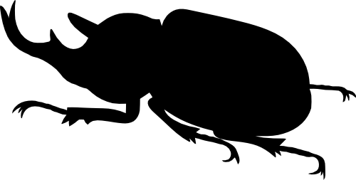 (s007-1-J) Beetle Silhouette