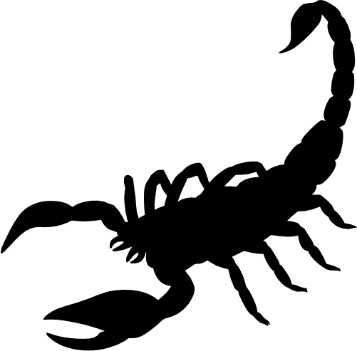 (s007-1-L) Scorpion Silhouette