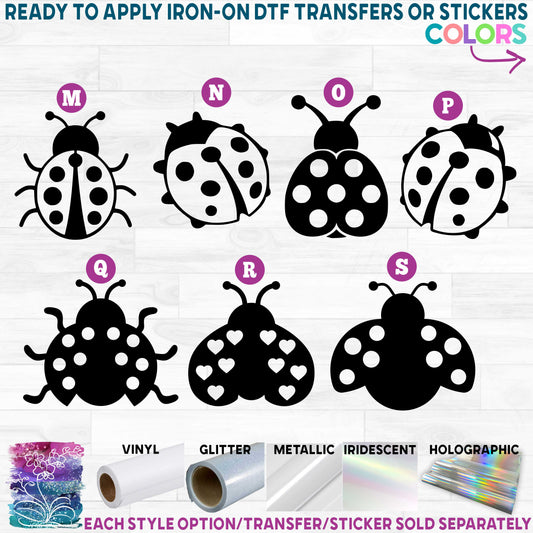 (s007) Ladybugs Ladybug Printed Heat Transfer or Sticker