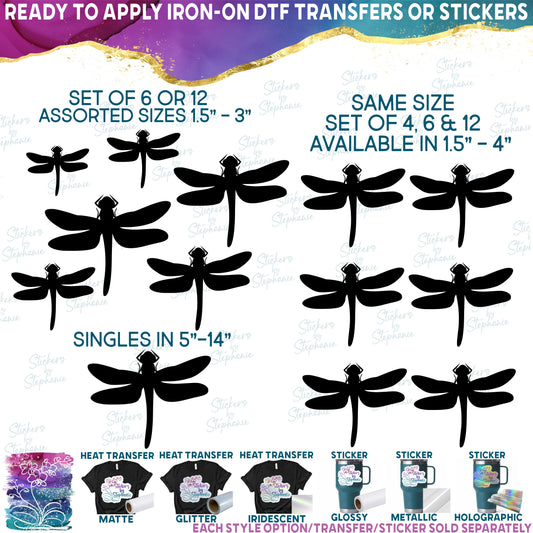 (s007-H) Dragonfly Dragonflies Set or Single