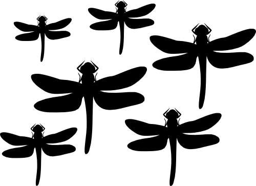 (007-H) Dragonfly Dragonflies Set Assorted or Same Sizes