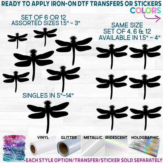 (s007-H) Dragonfly Dragonflies Set or Single