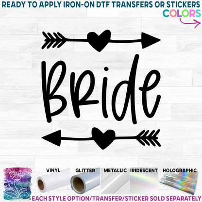 (s081-11) Bridal Wedding Party Heart Arrow Custom Text