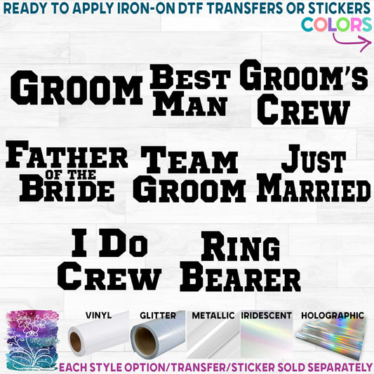 (s081-23) Groom Wedding Party Custom Text