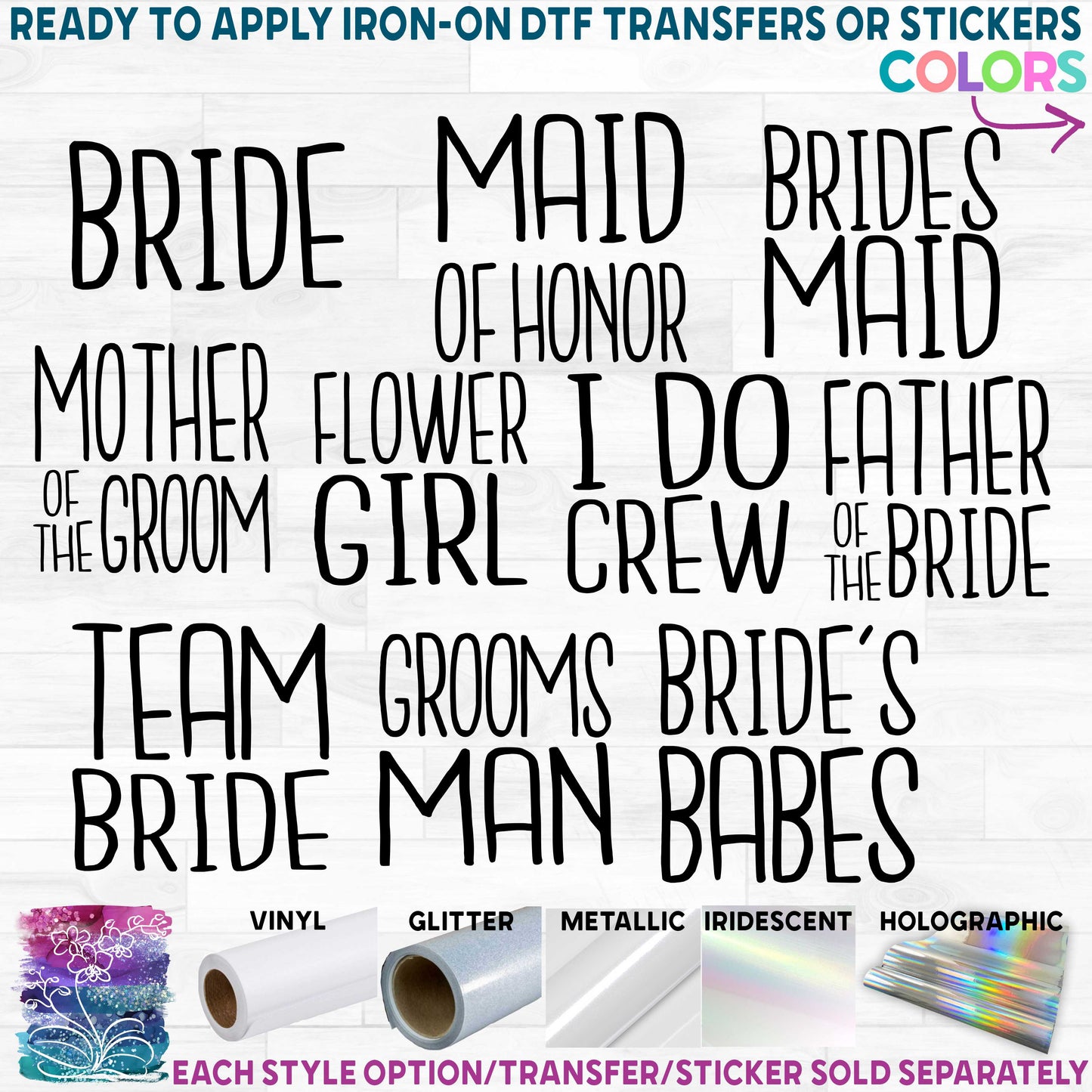 (s081-29) Bridal Wedding Party Custom Text