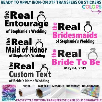 (s081-55) The Real Wedding Party Custom Text