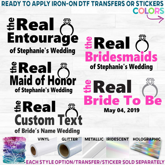 (s081-55) The Real Wedding Party Custom Text