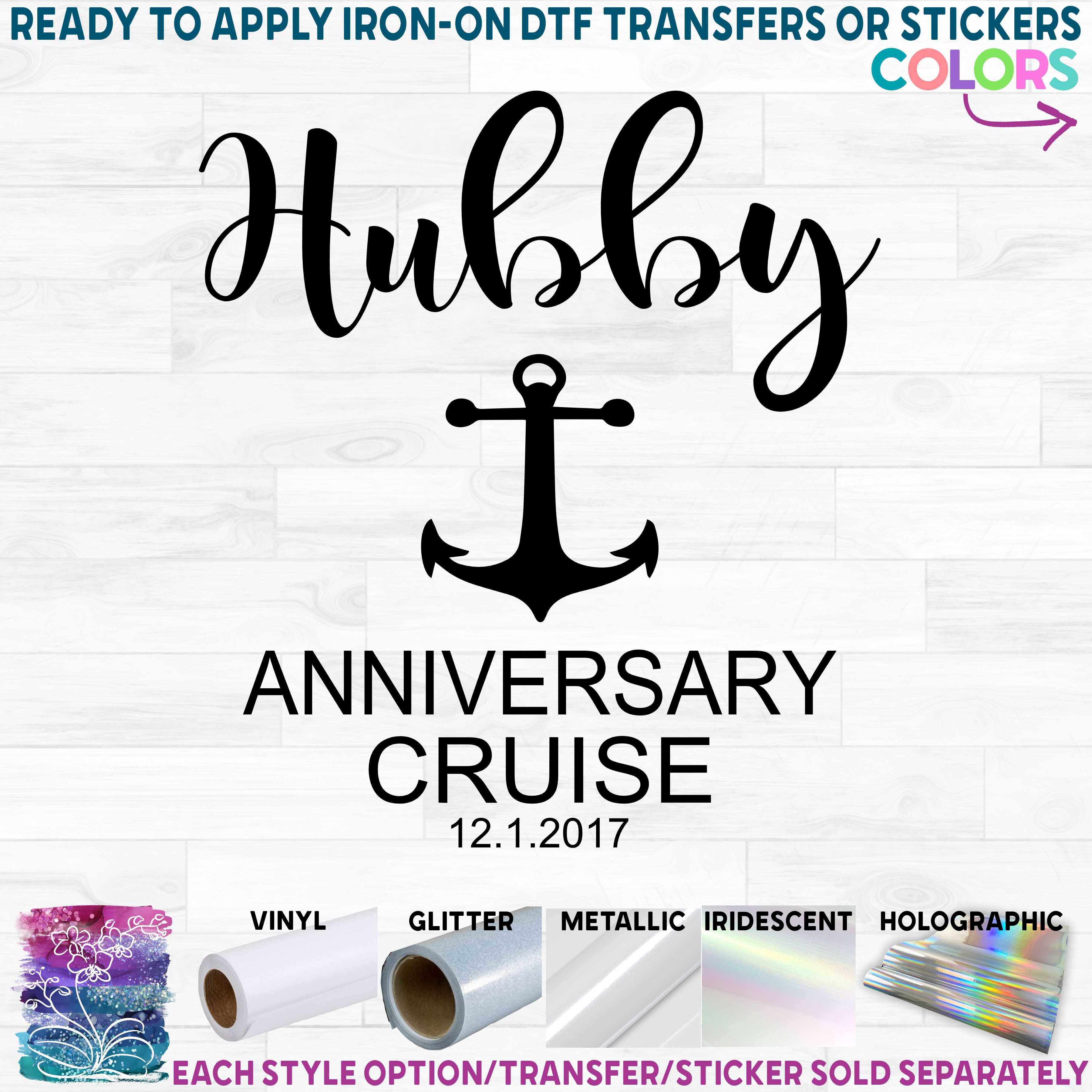 (s081-59) Wifey, Hubby, Mr, Mrs, Anniversary Cruise