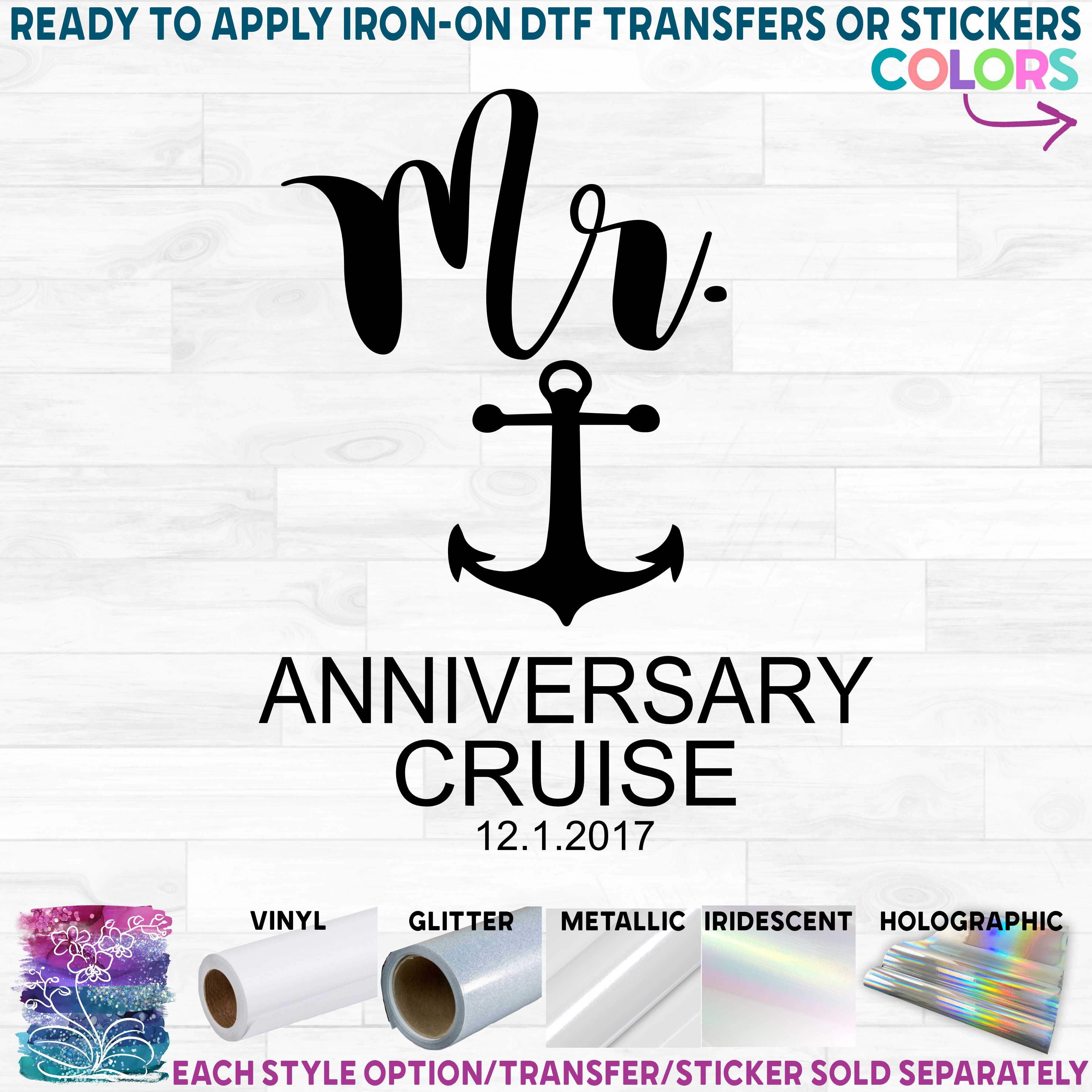 (s081-59) Wifey, Hubby, Mr, Mrs, Anniversary Cruise