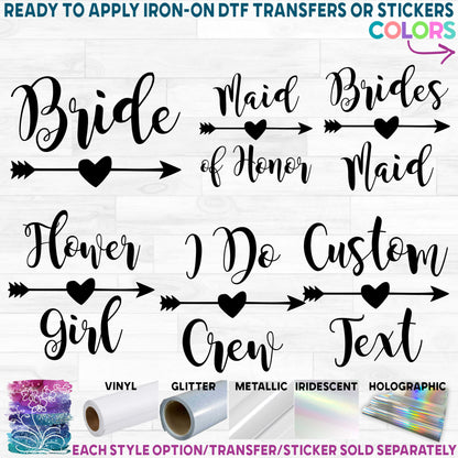 (s081-05) Bridal Wedding Party Custom Text