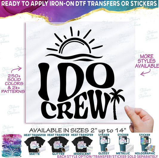 (s081-63-A) I Do Crew Retro Wavy Summer Design +46 Other Style Options
