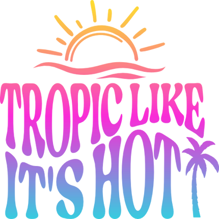(081-63-M) Tropic Like Its Hot Retro Wavy