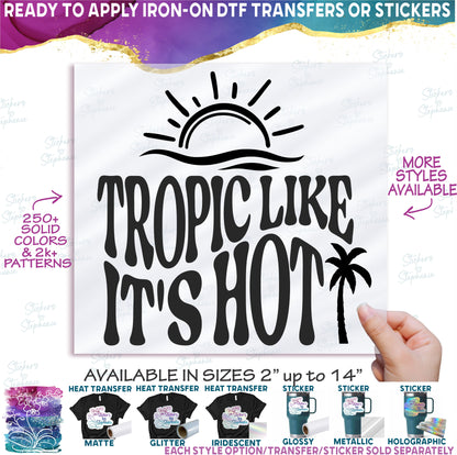 (s081-63-M) Tropic Like Its Hot Retro Wavy Summer Design +46 Other Style Options