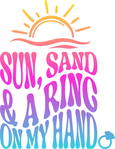 (081-63-R) Sun Sand & A Ring On My Hand Retro Wavy