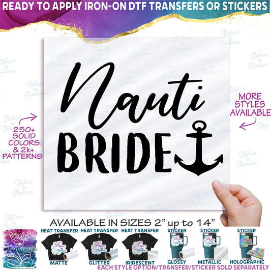 (s081-64-C) Nauti Bride Nautical Bridal Cruise Design 45+ Style Options