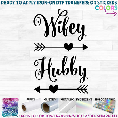 (s081-06) His,Hers, Mr, Mrs, Bride, Groom, or Wifey, Hubby