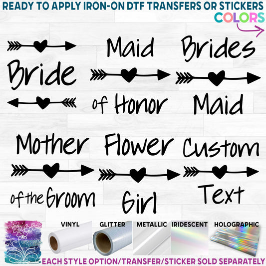 (s081-09) Bridal Wedding Party Custom Text