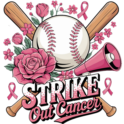 (082-03-2C) Strike Out Cancer Baseball
