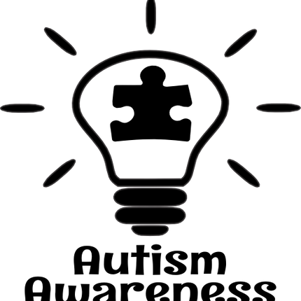 (s116-1A) Autism Awareness Light Bulb Puzzle Piece