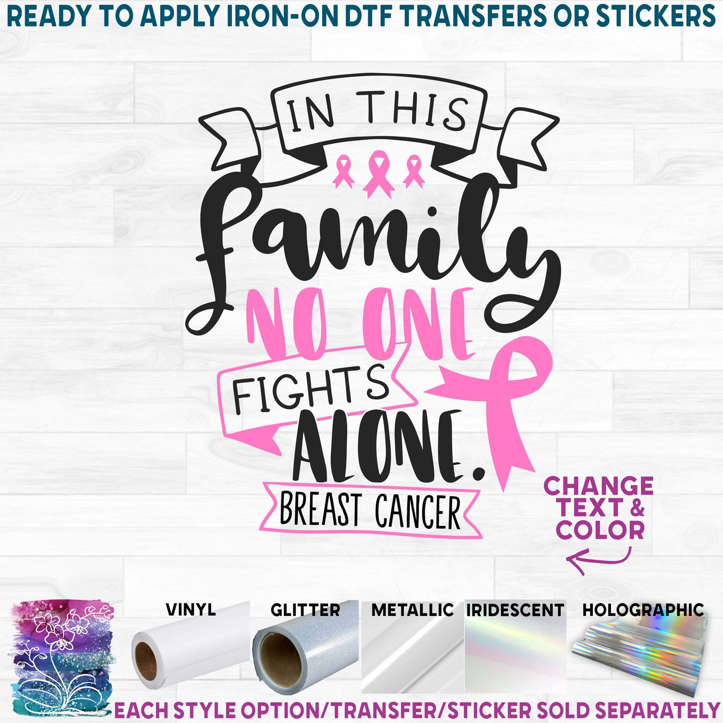 (s082-3F) In This Family No One Fights Alone Breast Cancer Ovarian Cystic Fibrosis