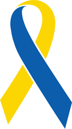 (082-01-E) 2 Color Down Syndrome Ribbon